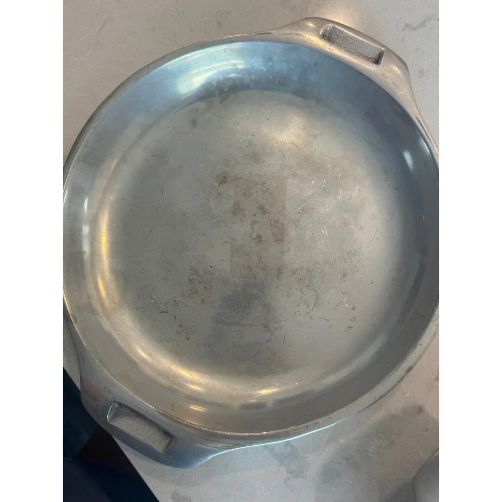Vintage Nambe 20 X Metal Alloy Casserole Dish with Lid Mid Century Modern Silver
